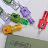 Wormhole Disposable Finger Ledge Cartridges – 20pcs #08 RL (0.25mm)