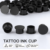 Wormhole Silicone Ink Cups with Base – Disposable Self-Standing Tattoo Ink Cups 200Pcs