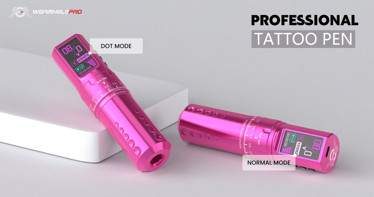 Professional Multi-functional Wireless Tattoo Pen with 7 Stroke | WormholePRO Virgo