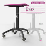 Wormhole Tattoo Tray Table with Wheels – Adjustable Height Trolley