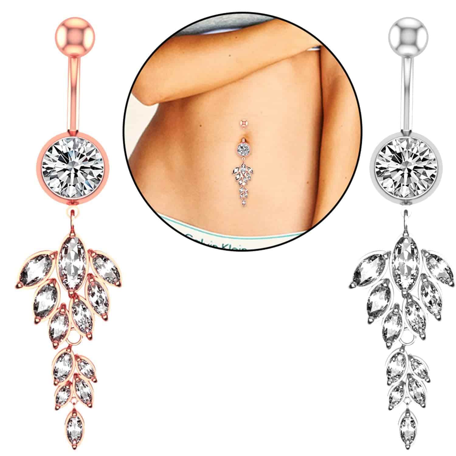 14G Sea Glass Belly Ring/Cz Button Jewelry/Belly Piercing/Belly Jewelry/Navel  Ring/Navel Piercing/Navel Jewelry/Gift For Her - Yahoo Shopping