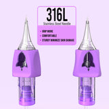 Wormhole Tattoo 50pcs Finger Ledge Mixed RL Sizes Cartridge Needles