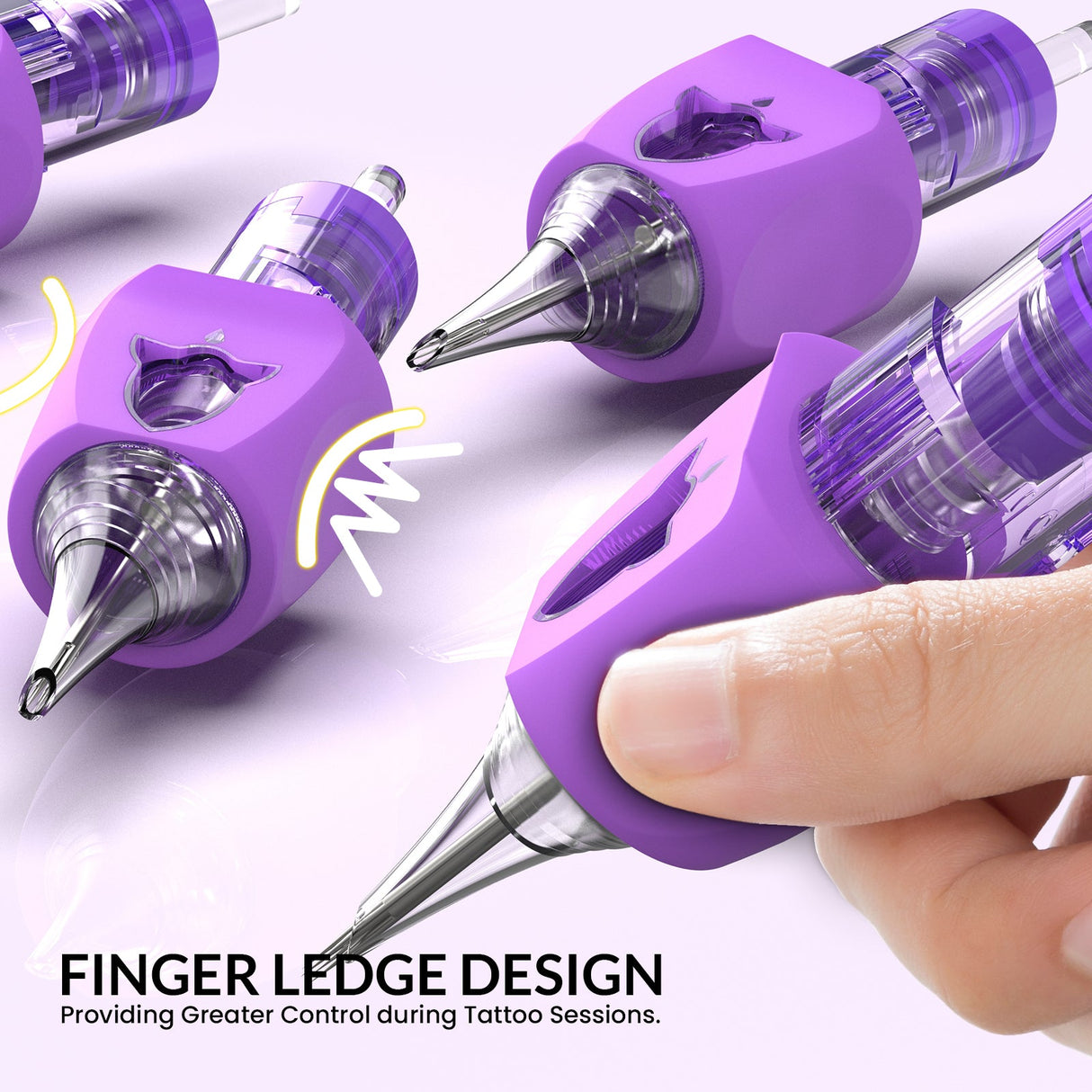 Wormhole Tattoo 50pcs Finger Ledge Mixed RL Sizes Cartridge Needles