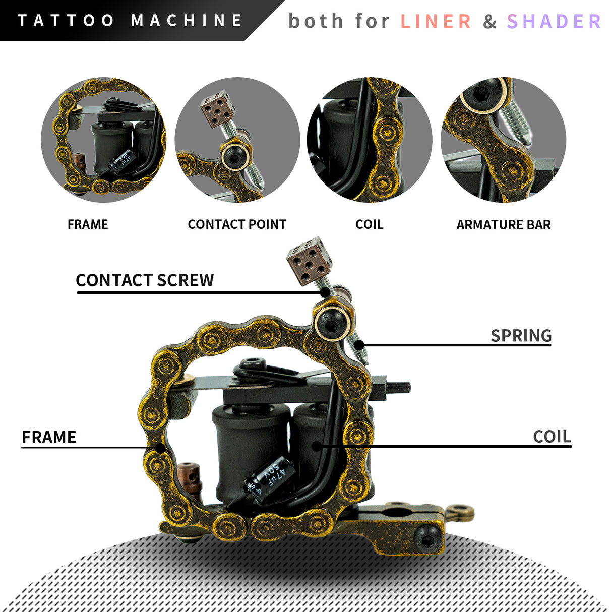 Gold Coil Tattoo Machines for Beginners