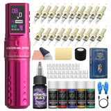 Wormhole Pro Virgo Wireless Tattoo Kit – 5 color ink, professional cartridges