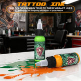 Xtreme Tattoo Ink Kit - New School Style Tattoo Ink Set (10 Colors, 1 OZ)