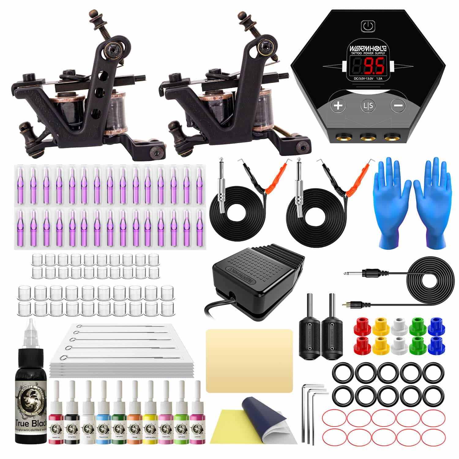 Tattoo Gun Kit With Tattoo Ink ZTK046 Wormholesupply   Tattoo Machine Kit TK115 