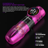 Wormhole Wireless Tattoo Pen Kit – Adjustable Stroke Rotary Tattoo Machine Dual Batteries