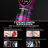 Wormhole Wireless Tattoo Pen Kit – Adjustable Stroke Rotary Tattoo Machine Dual Batteries
