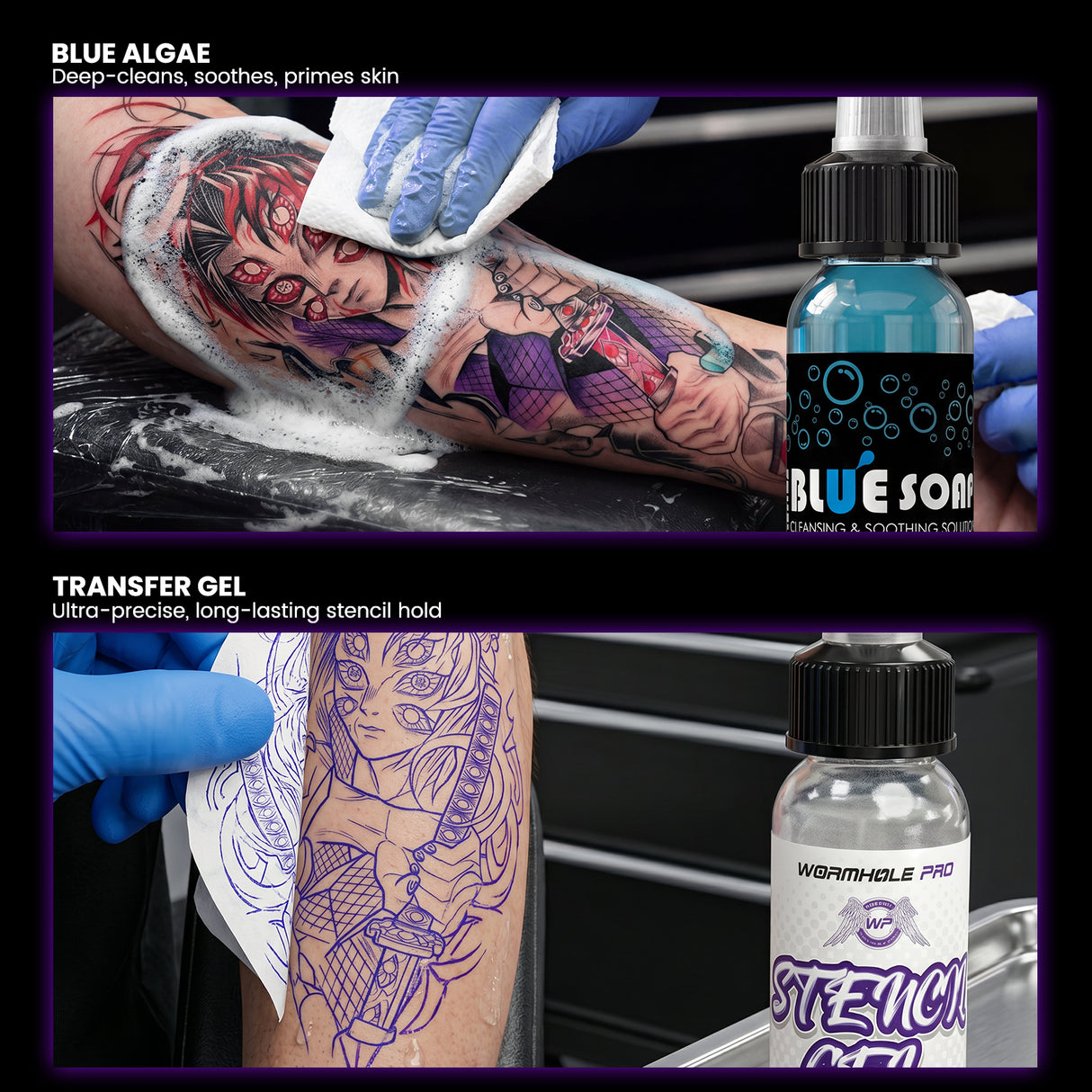 Wormhole Wireless Tattoo Pen Kit – Adjustable Stroke Rotary Tattoo Machine Dual Batteries