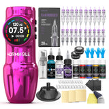 Rotary Tattoo Pen Machine Kit with Smart Display & 1600mAh Battery