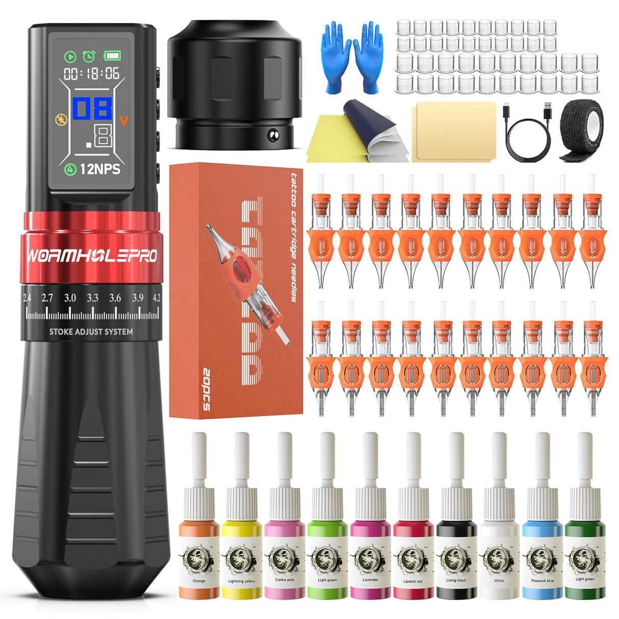Wormhole Pro Bootes Wireless Tattoo Pen Kit