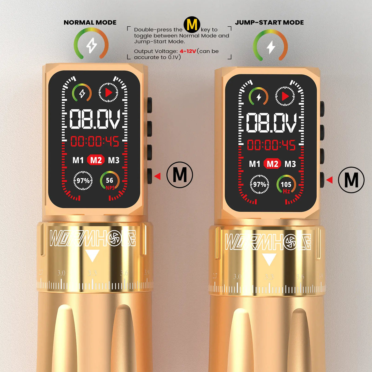 Wormhole Wireless Tattoo Kit –  2 Batteries, 2300mAh, Smart Screen