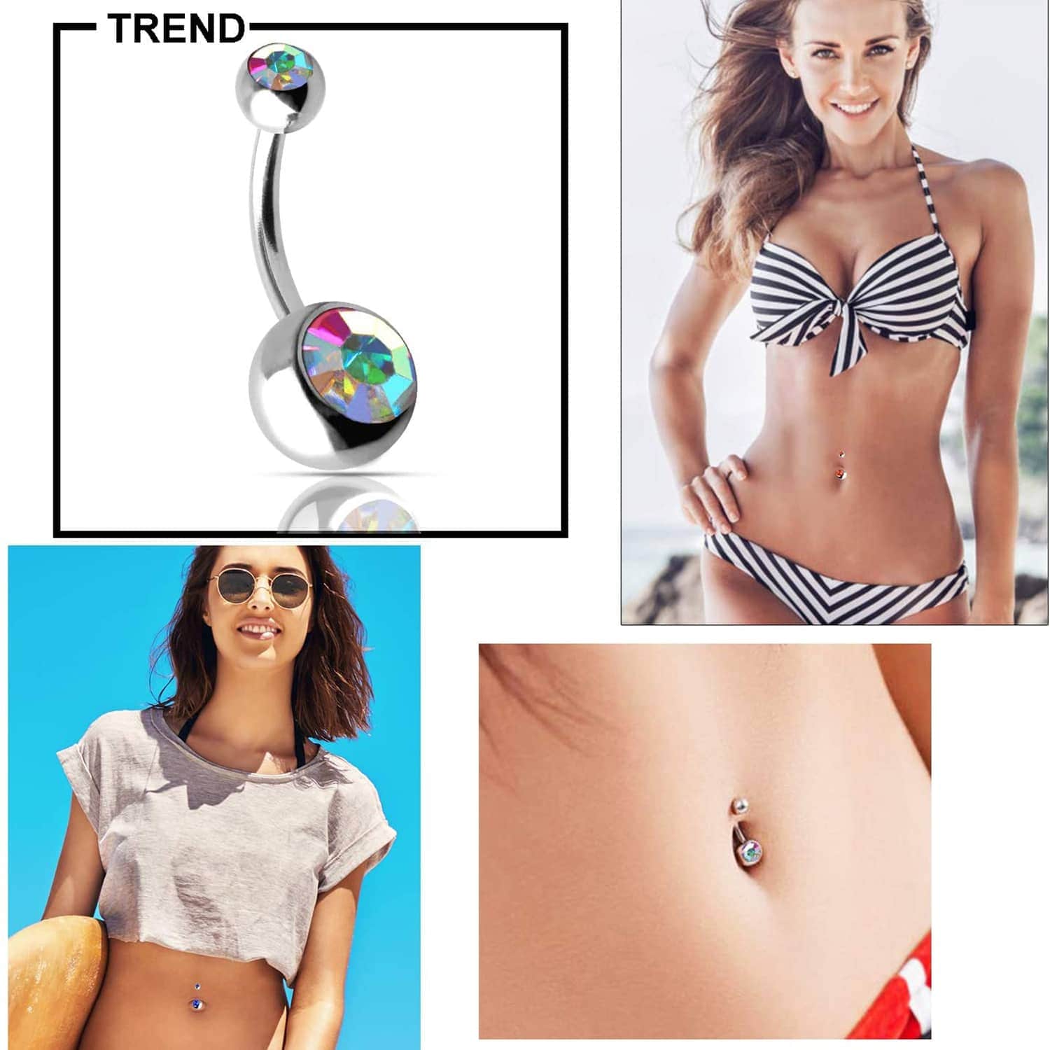 Do you have any pictures of you showing off your belly button piercing? -  Quora