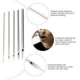Wormhole nose piercing needle kit
