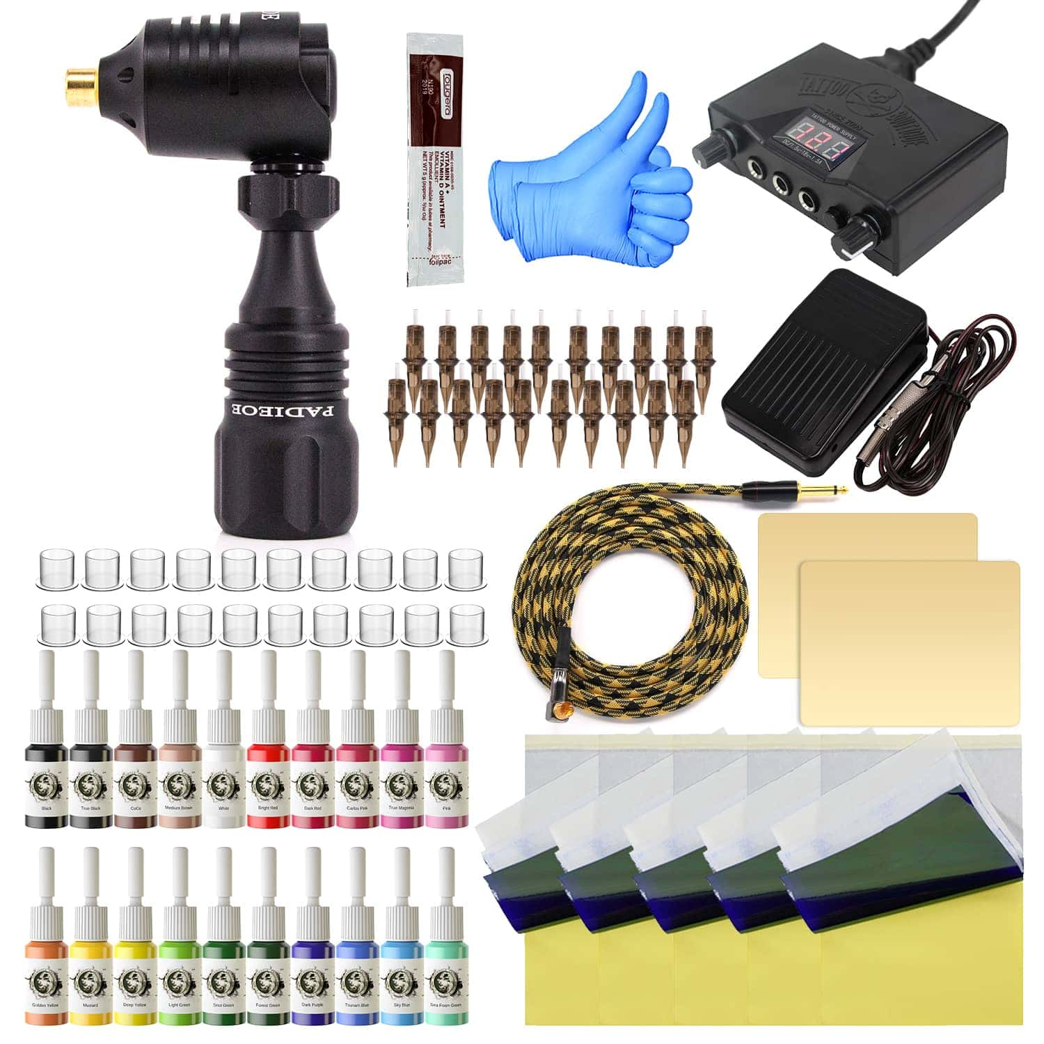 Wormhole Tattoo Kit,Wireless Tattoo Pen Kit, Cordless Tattoo Machine, Rotary  Tattoo Pen for Beginner,Tattoo Machine Kit Professional Complete with Tattoo  Cartridge Needles, Tattoo Supplies TK039