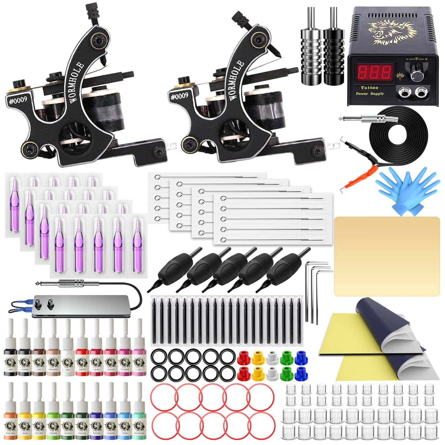 Buy Solong Tattoo Complete Tattoo Kit 4 Pro Machine Guns 54 Inks Power  Supply Foot Pedal Needles Grips Tips TK458 Online at Lowest Price Ever in  India | Check Reviews & Ratings -