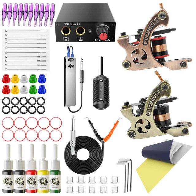 Wormhole Tattoo Machine Kit Complete Tattoo Kit for Beginners with