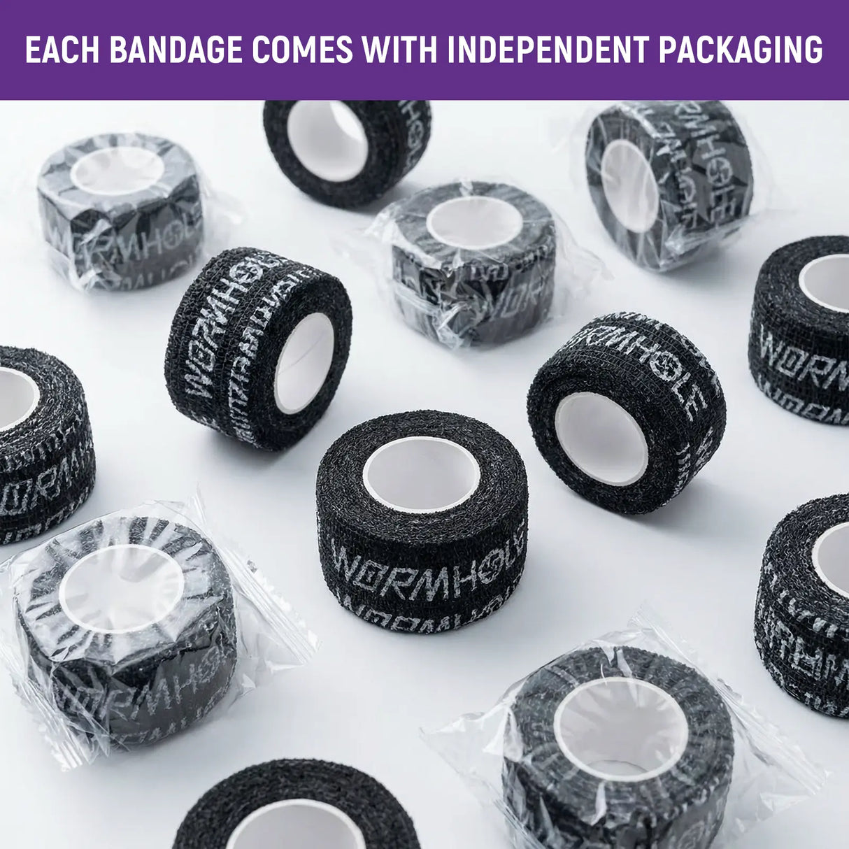 Wormhole Tattoo Grip Wrap (Pack of 10) - Self-Adhesive & Non-Slip