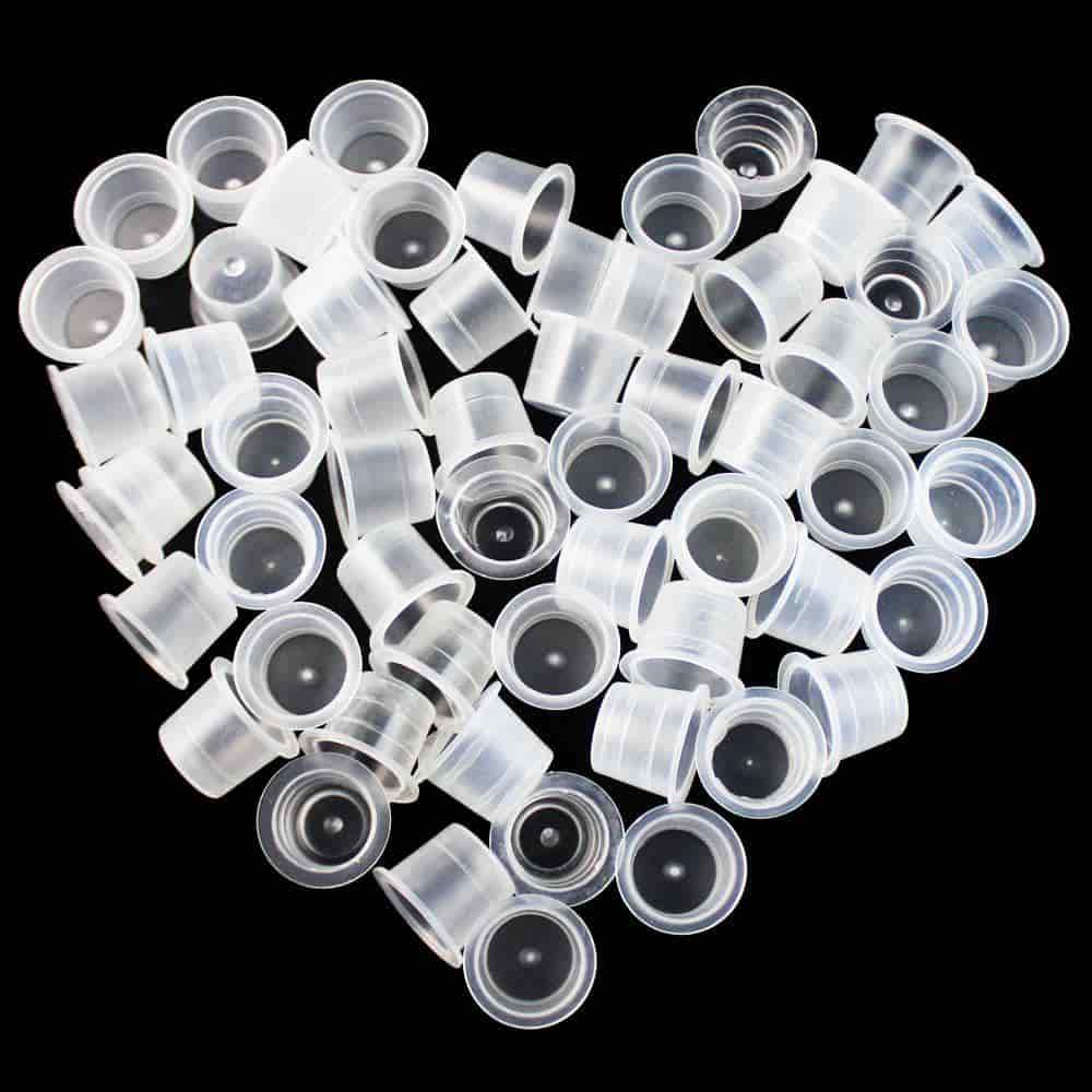 New Arrive Top Black White Steady Tattoo Ink Cups Small Medium Large Size  Clear Self Standing Tattoo Ink Cup Cap 1000pcs Supply - Tattoo Accesories -  AliExpress