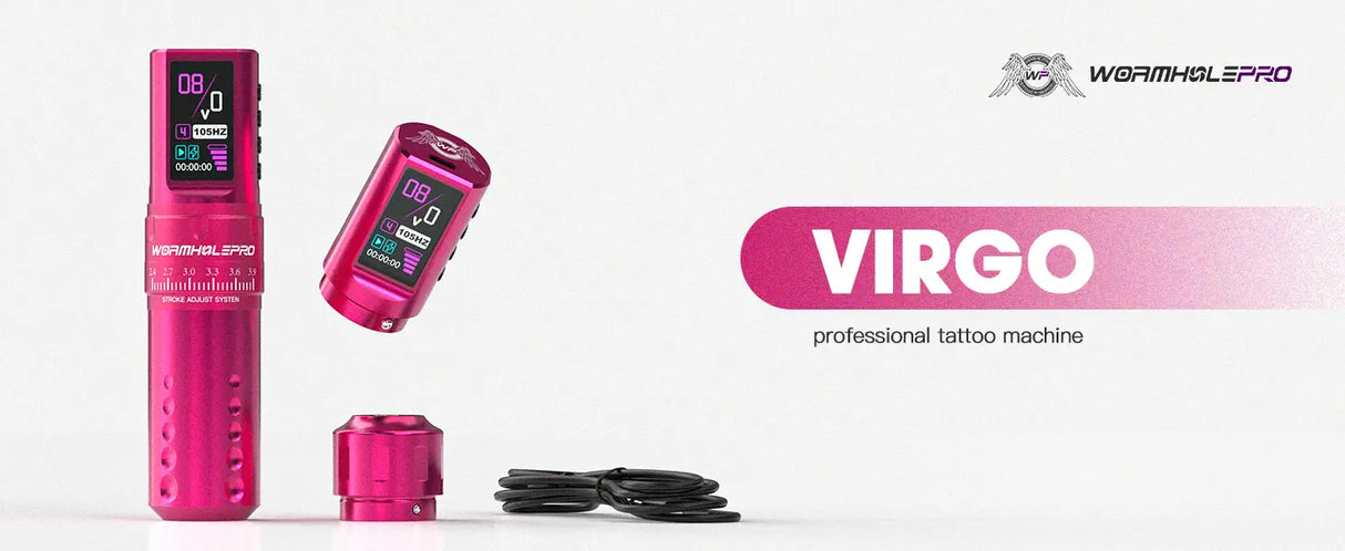 Professional Multi-functional Wireless Tattoo Pen with 7 Stroke | WormholePRO Virgo
