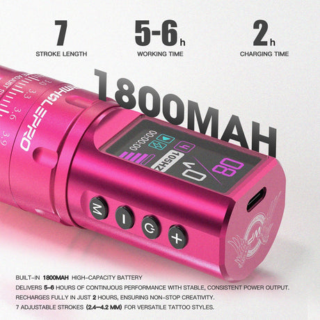 Wormhole Pro Wireless Tattoo Kit with UV Ink
