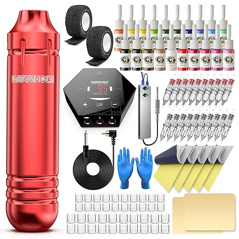 タトゥーマシン Amazon | JXS-SSXワイヤレスタトゥーマシンロータリーペンキット