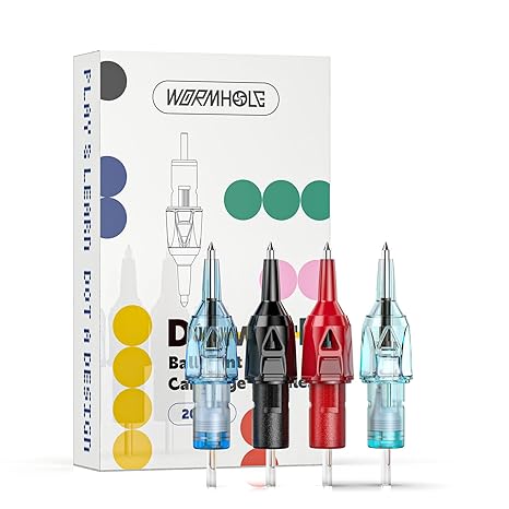 Ballpoint Pen Cartridge for Tattoo Practice or Stippling Drawing