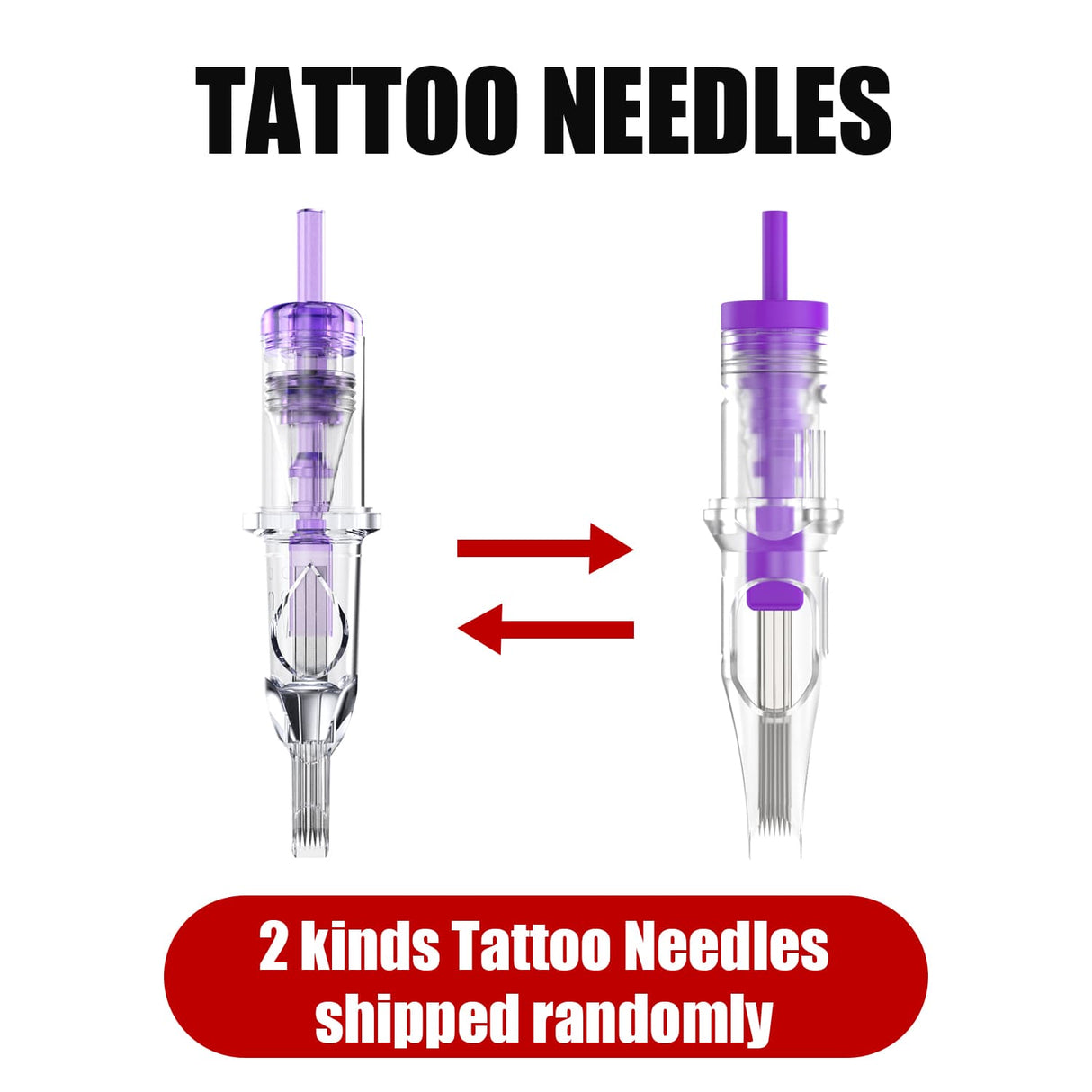 Tattoo Pen Kit with 2 Tattoo Grips 20 Tattoo Needles